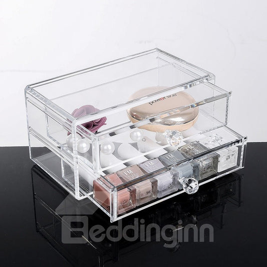 caja de almacenamiento cosmética material de acrílico favorable al medio ambiente del 18.7*12.1*9.6cm