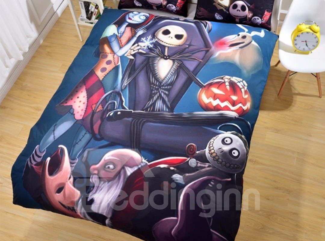 3D Nightmare Before Halloween Printing 3-Piece Bedding Sets/Duvet Covers