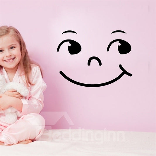 Smiling Face Pattern PVC Waterproof Home Decor Living Room Kids Room Wall Sticker