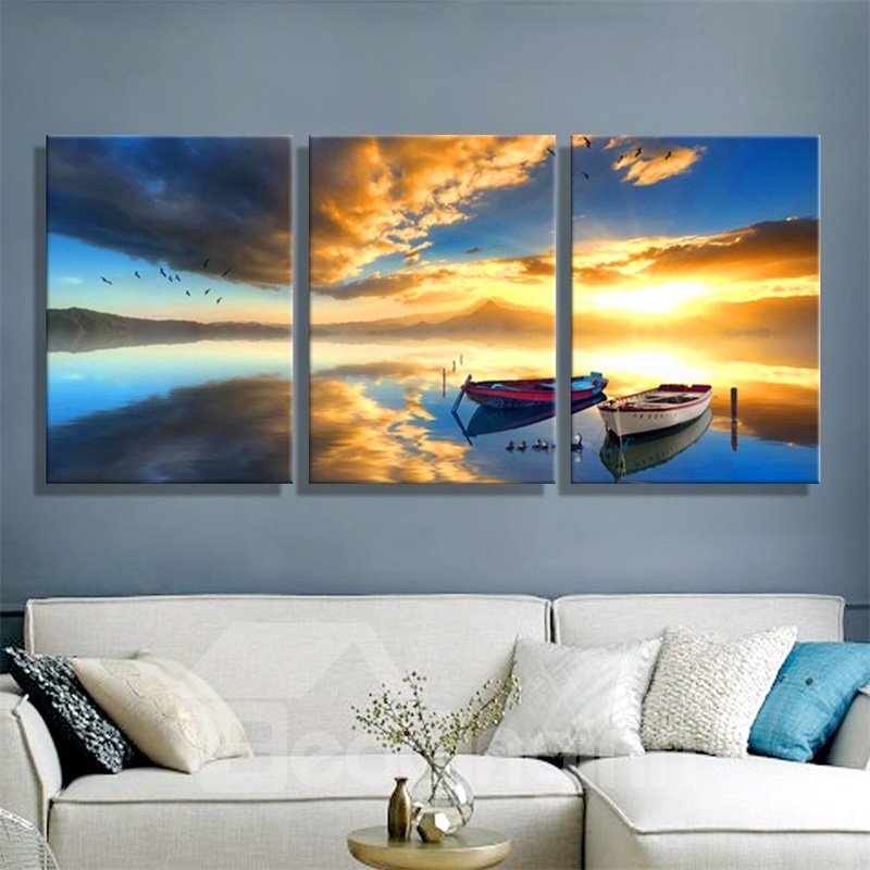 11.8*17.7in*3 Pieces Ship Waterproof and Eco-friendly Hanging Canvas Wall Prints