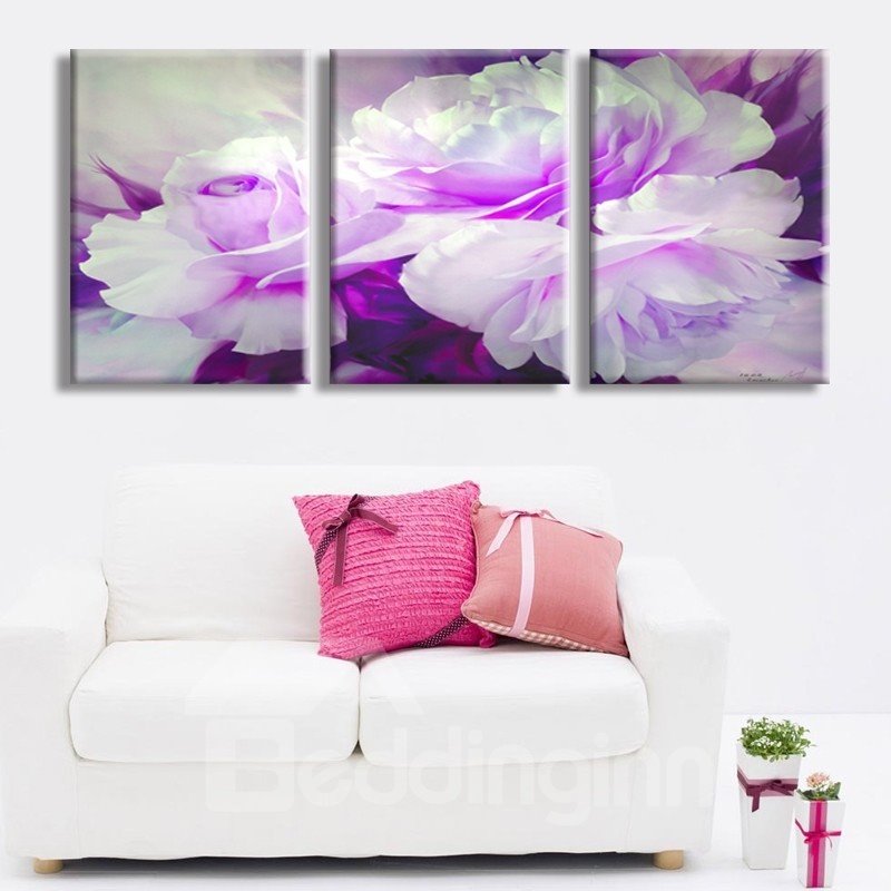 11.8*17.7in*3 Pieces Dreamful Flower Hanging Canvas Waterproof And Eco-friendly Wall Prints