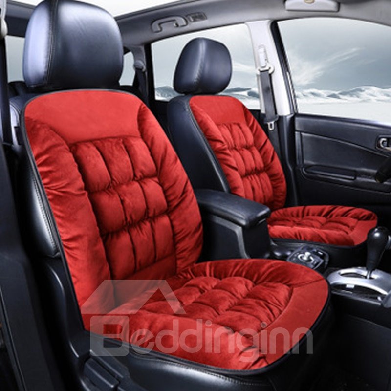 Soft and Flexible Light Plain Warm Single-seat Universal Car Seat Cover