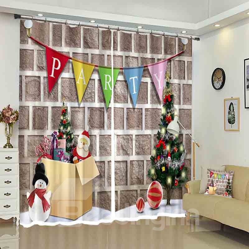 Party Flag on Wall Christmas Drapes Curtain for Holiday