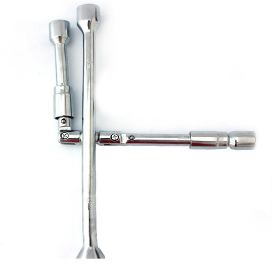 Llave de reparación de neumáticos de hierro para neumáticos deslizantes automotrices plegable cruzada de 4 vías