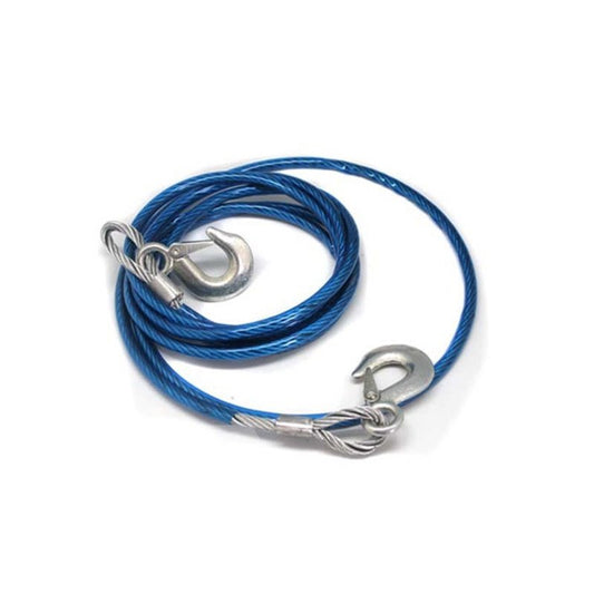 Correa de remolque de cable de remolque de alambre de acero de 4M y 5 toneladas con ganchos para emergencias de automóviles de alta resistencia