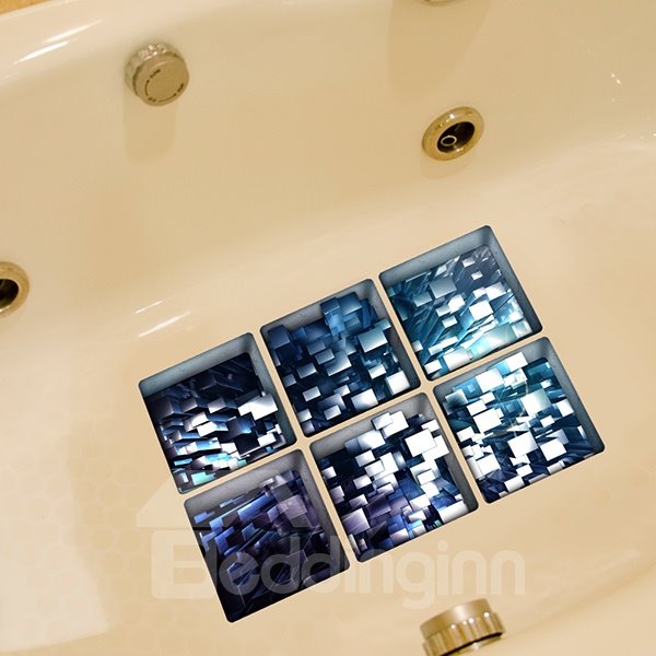 Pegatinas de bañera 3D con patrón de diamantes creativos