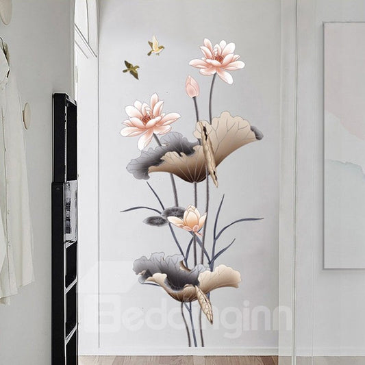 Waterproof Flower Pattern Corridor Bedding Room Home Decor Wall Sticker