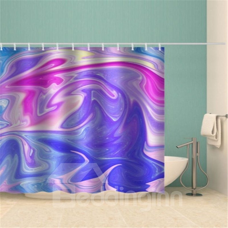 Colorful Abstract Print Waterproof Bathroom Shower Curtain