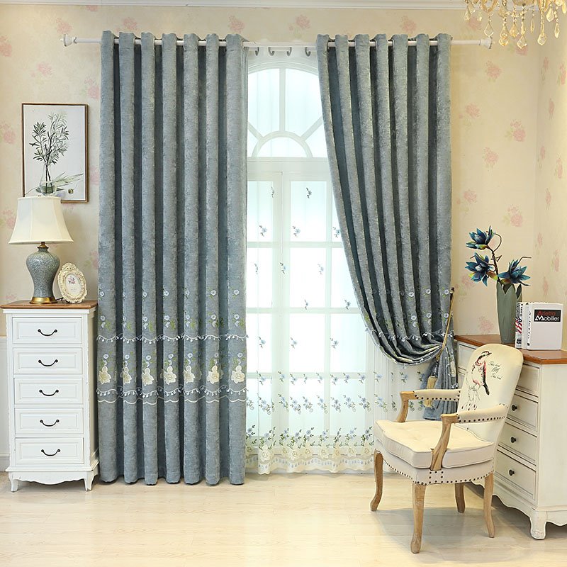 Elegant Princess Floral Decorative and Breathable Sheer Curtains