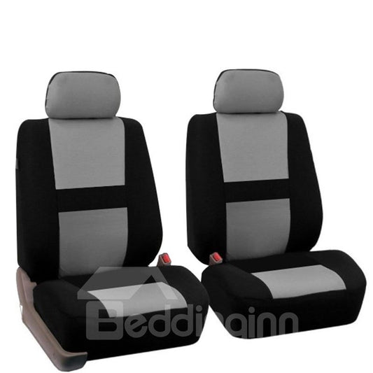 Fundas de asiento de coche para asiento delantero, fibra de poliéster de dos colores, resistente al desgaste, funda de asiento agradable para la piel, accesorios de ajuste universal para auto, camión, furgoneta, SUV 