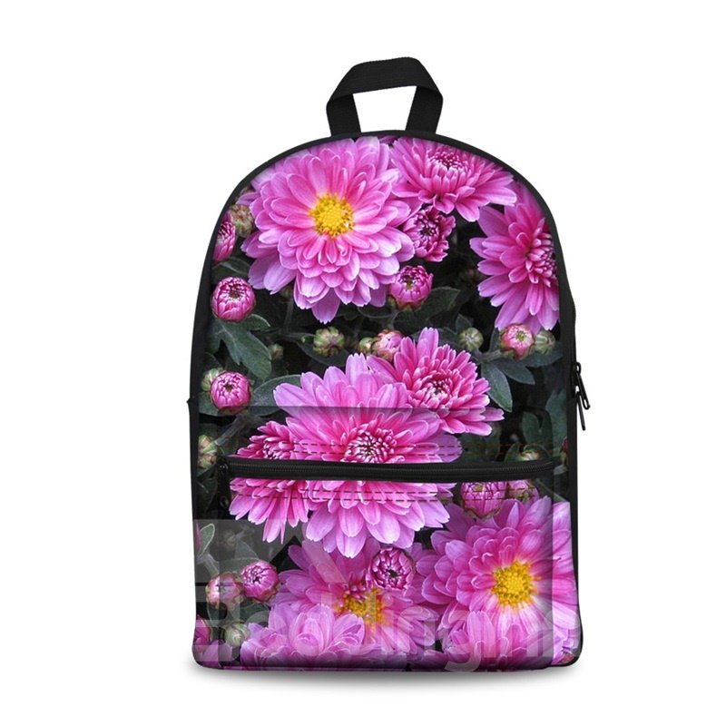 3D Floral Pink Pattern School Outdoor for Man&Woman Backpack