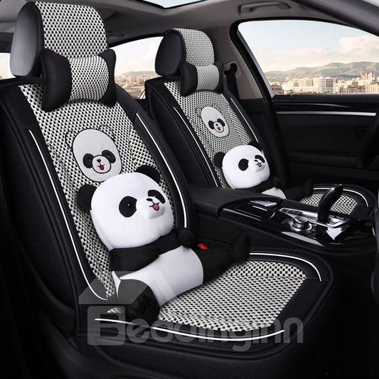 Cartoon Style Dogs, Pigs, Hamsters, Pandas, Bears Soft Comfortable And Breathable Universal Car Seat Covers for Sedan Truck SUV