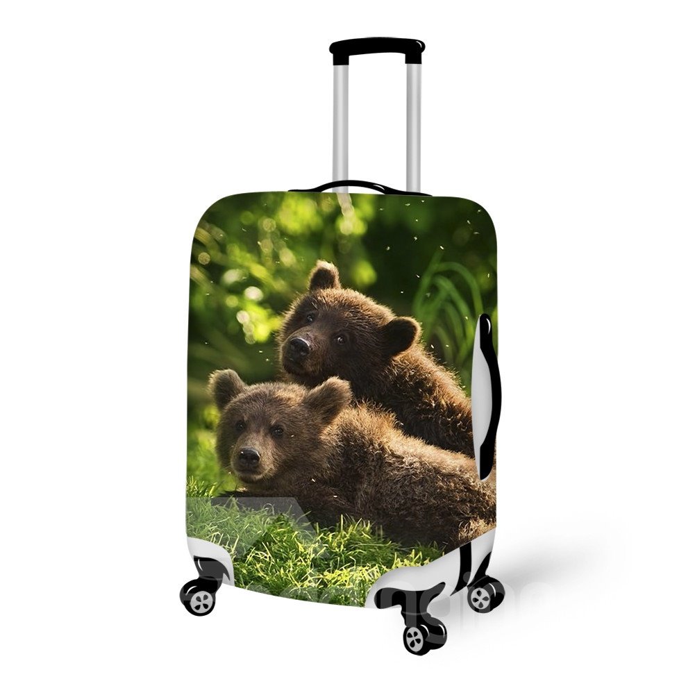 Funda de equipaje pintada en 3D con patrón de oso fantástico