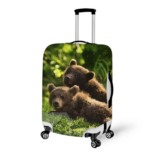 Funda de equipaje pintada en 3D con patrón de oso fantástico