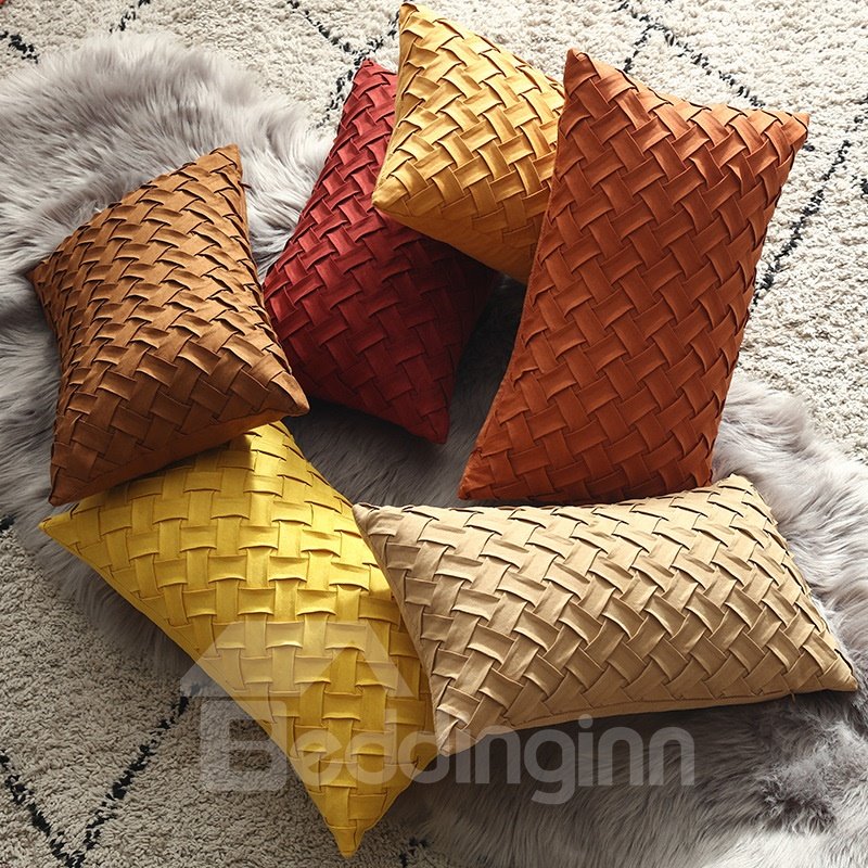 Deer Velvet Knitted Cushion High Quality Flannelette Throw Pillow 10 Colors Optional