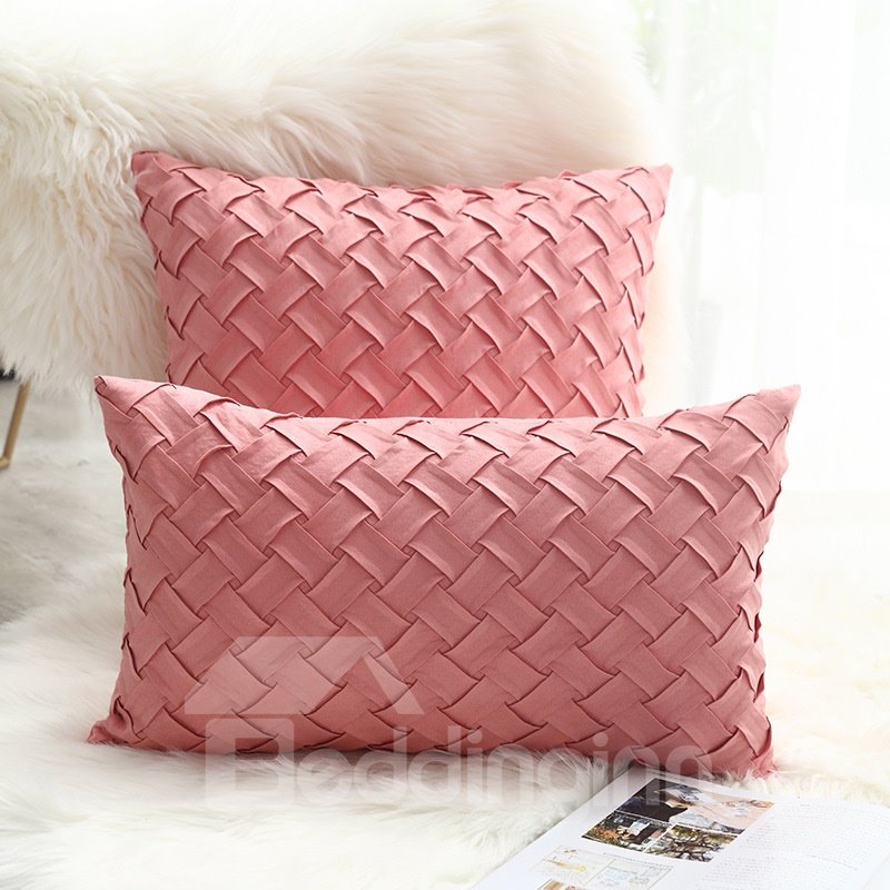 Deer Velvet Knitted Cushion High Quality Flannelette Throw Pillow 10 Colors Optional