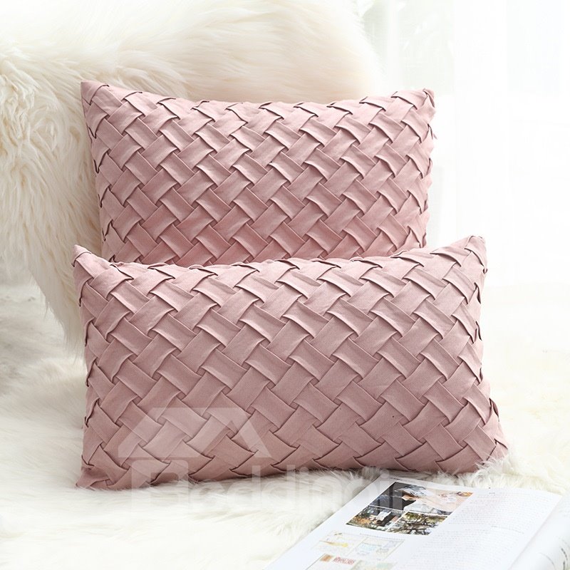 Deer Velvet Knitted Cushion High Quality Flannelette Throw Pillow 10 Colors Optional