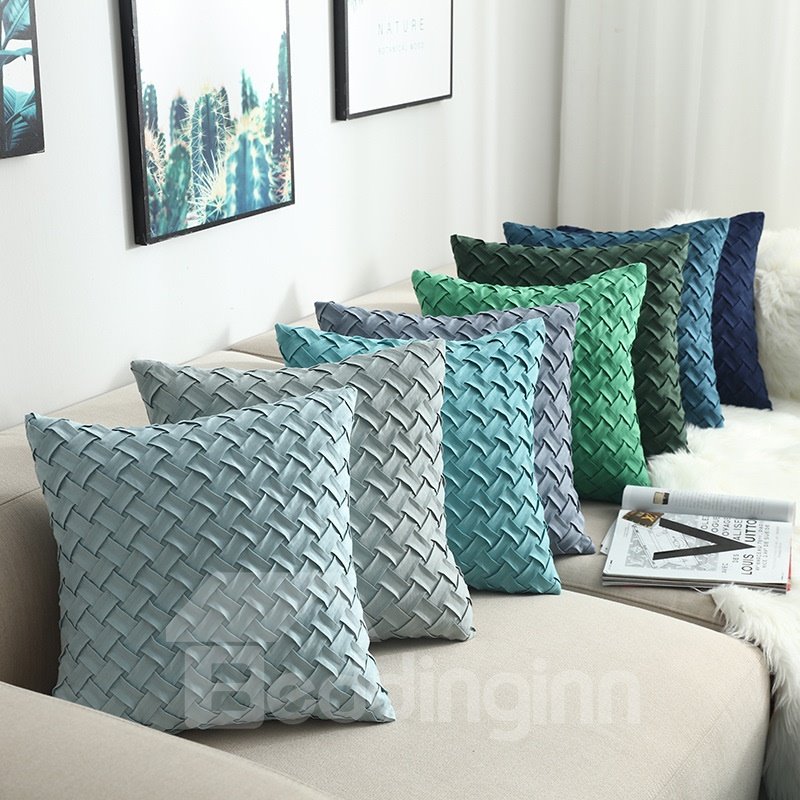 Deer Velvet Knitted Cushion High Quality Flannelette Throw Pillow 10 Colors Optional