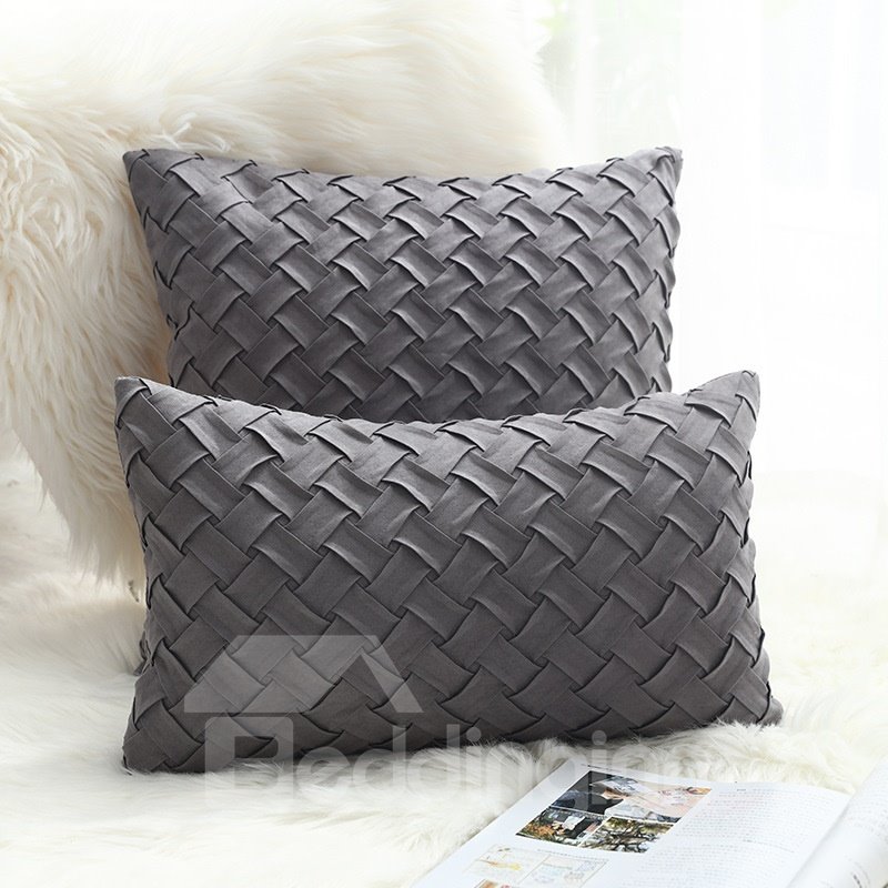 Deer Velvet Knitted Cushion High Quality Flannelette Throw Pillow 10 Colors Optional