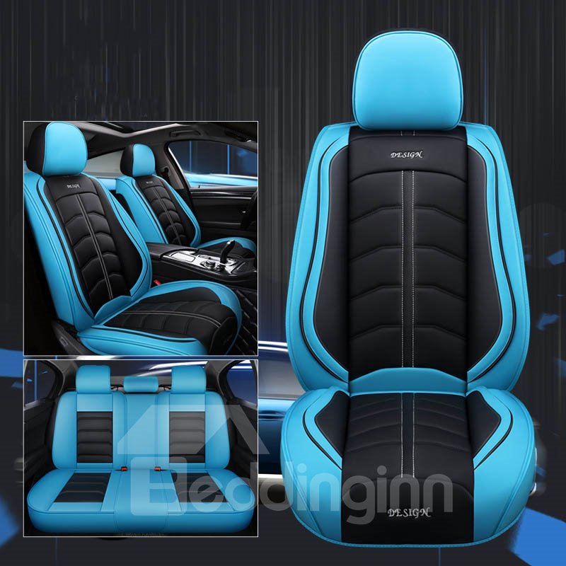 Sport Style Whole Leather Material Car Seat Covers Front and Rear Cushions More Substantial More Dynamic Universal Fit Seat Covers