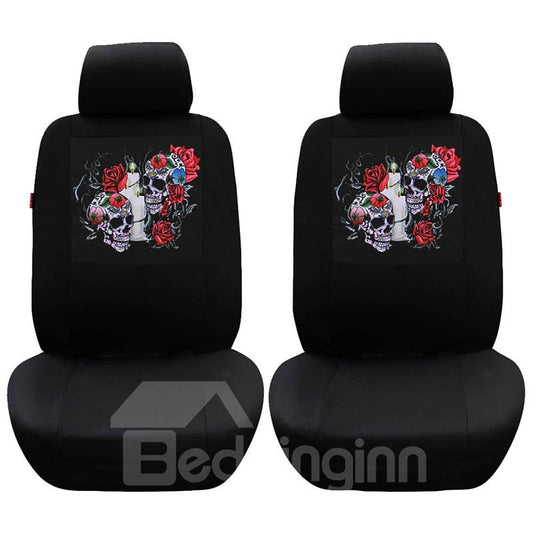 Corpse Bride,Rosa,Vela,Estilo creativo 2PCS Fundas universales para asientos delanteros de automóvil para todas las estaciones 