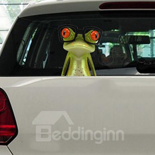 Staring Glasses Frog Model Funny Creative Car Sticker