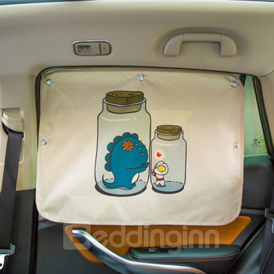 Ultraman- und Monster-Muster, UV-Schutz, Saugnapf-Design, einfach zu installierender, giftiger und geschmackloser Sonnenschutz