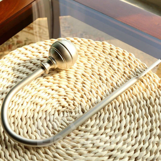 Decoración moderna 1 par de ganchos de pared con diseño de bola metálica para cortina 