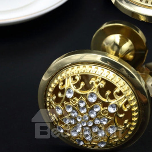 1 Paar Kristall-Raffhalter für Vorhänge im klassischen Palast-Stil 