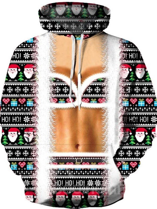 Divertido falso estilo de dos piezas 3D Cool impreso sudaderas con capucha personalizada suéter con capucha sudadera 