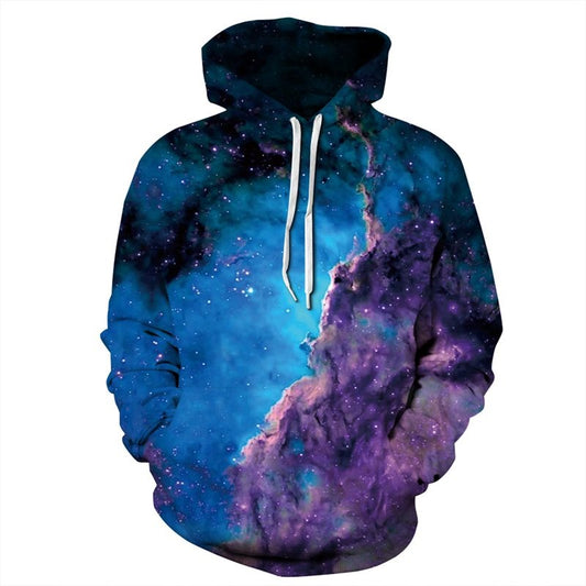 Sudadera con capucha y estampado 3D de manga larga Galaxy Sky