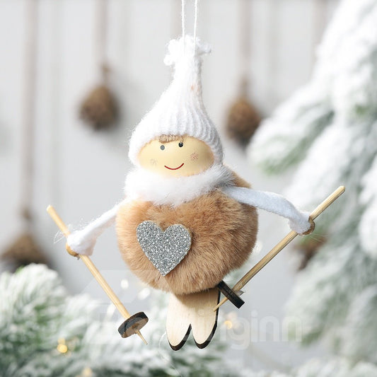 Fluffy Snow Doll Pendant Creative Christmas Tree Decorations