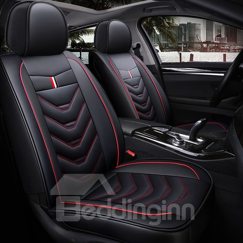 Cobertura total de cuero sintético resistente al desgaste, duradera, suave, cómoda, Universal, funda de asiento individual adecuada para la mayoría de los coches