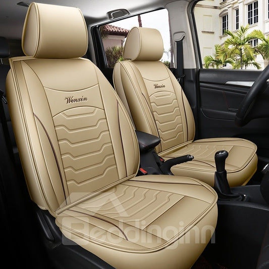 Full Coverage Wear Resistant Durable Waterproof Man-Made Leather Airbag Compatible Single Car Seat Cover/ 7-Seater Seat Cover Can Be Customized