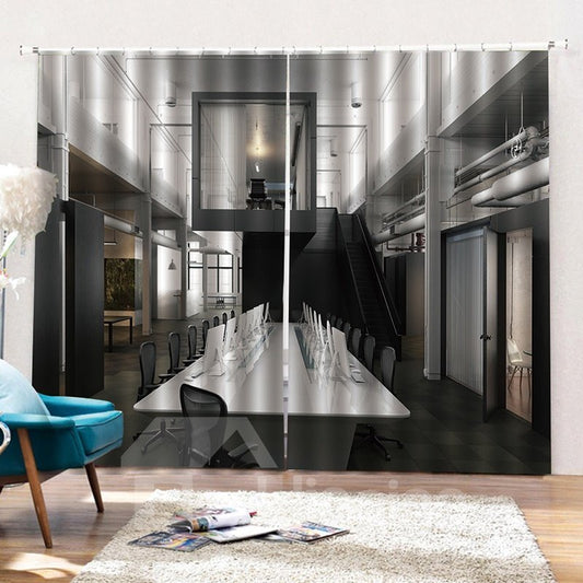 3D Modern Decorative and Blackout Curtains Living Room Bedroom Window Drapes 2 Panels 200g/m2 Shading Polyester No Pilling No Fading No off-lining