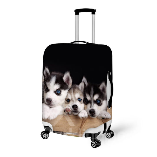 Cuddly Dog Pattern 3D Painted Luggage Cover