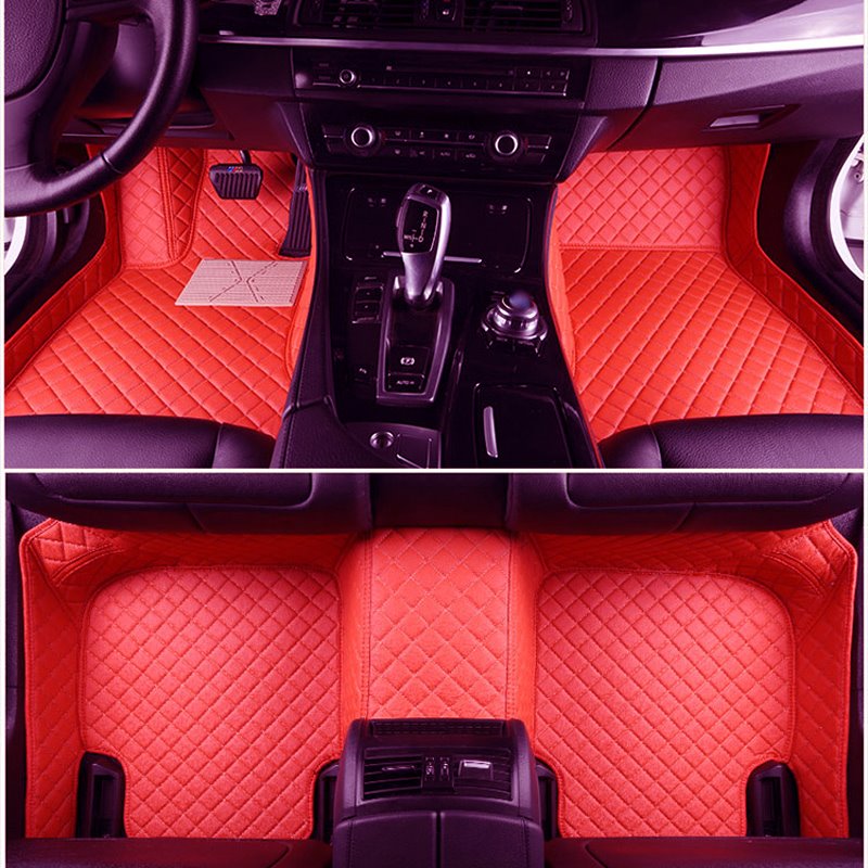 Top-notch Custom-Made Grid Line Design Onefold Color Custom Fit Car Floor Mats