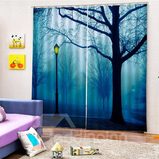 Beddinginn Blackout Modern 3D Painted Tree Curtains/Window Screens