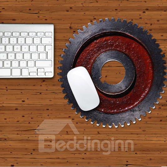 3D Gear Black Red Pattern Removable Mouse Pad Desk Stickers