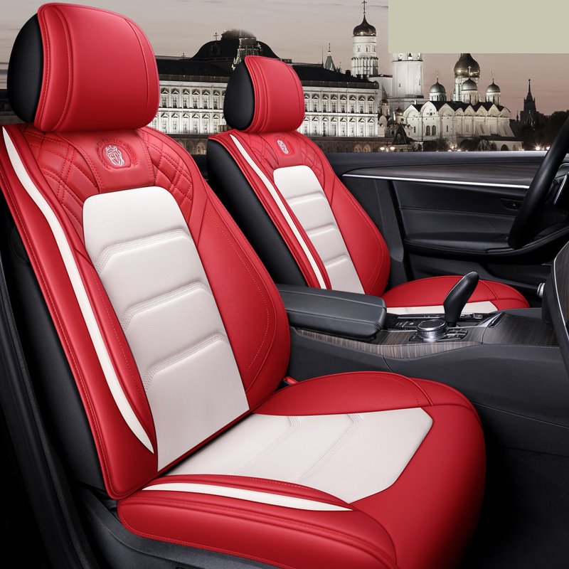 Sport Style 5 Seater Full Coverage Universal Fit Seat Covers High Quality Leather Material Wear Resistant and Durable £¨Ford Mustang and Chevrolet Camaro are Not Suitable£©