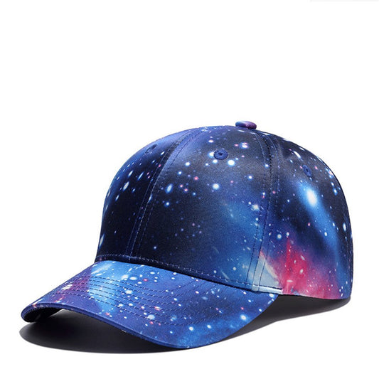 Gorra de béisbol ajustable con protección UV, unisex, diseño de galaxia morada 