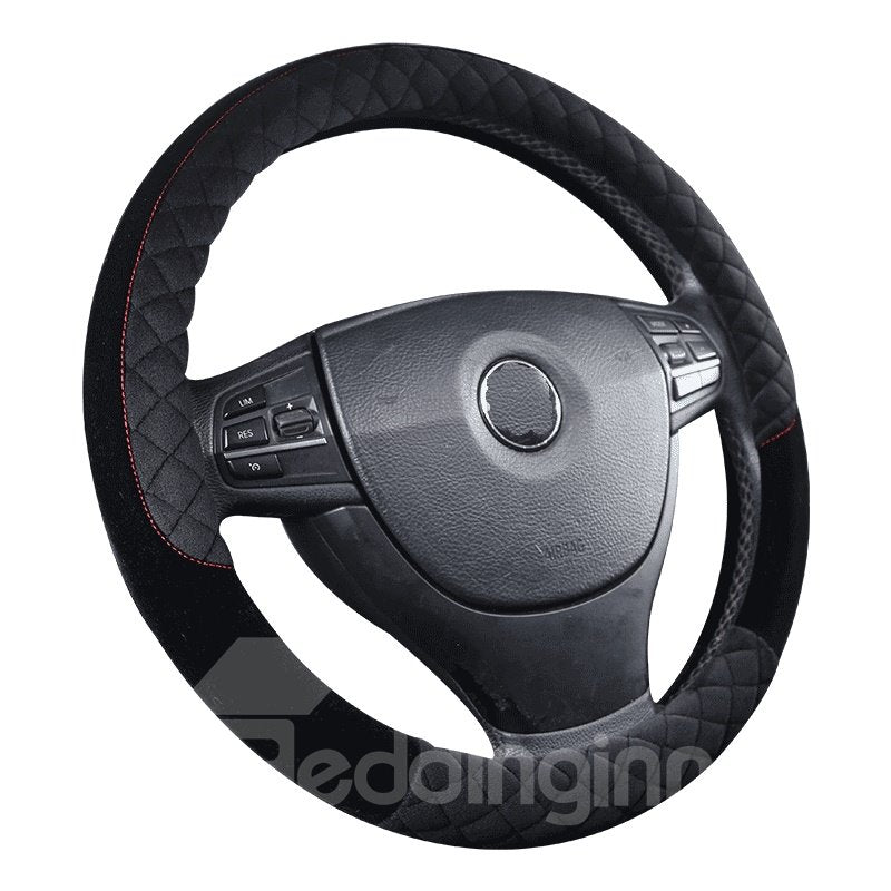 Suede Sense Of Touch Stereo Clipping Steering Wheel Cover