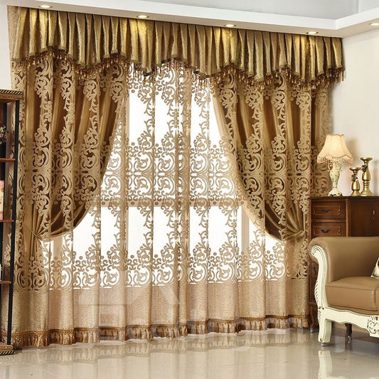 European Ventilate Curtain Custom Living Room Grommet Curtains 100% Shading Rate and UV Rays No Pilling No Fading No off-lining
