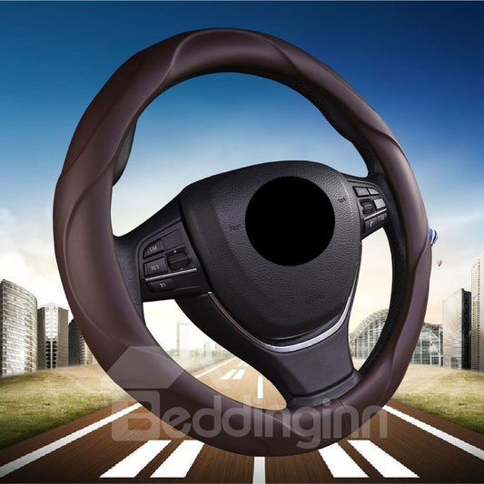 Steering Covers Healthy Tasteless Environment-friendly Non-toxic Safe And Flame Retardant The Surface Material Is High Quality Leather Silicone Inner Ring Resilient Skin-friendly Comfortable And Breathable Steering Wheel Covers