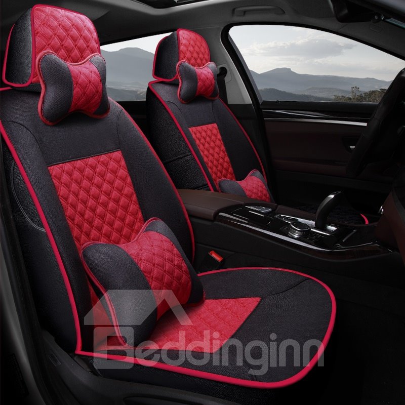 Casual Style Diamond Patterns Soft And Comfy Custom Fit Car Seat Covers