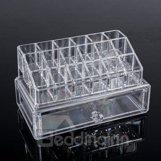 caja de almacenamiento cosmética material de acrílico favorable al medio ambiente del 18.7*12.1*10.6cm