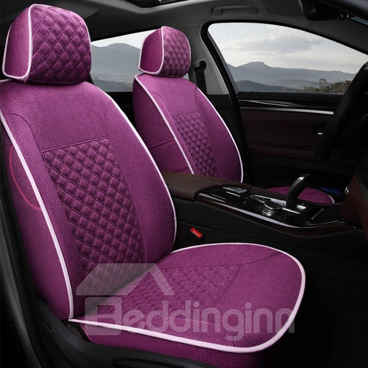 Cubiertas de asiento de coche aptas personalizadas de las rejillas del diamante suaves y cómodas del color puro de la serie casual 