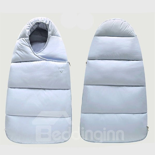 Saco de dormir para bebé con interior de algodón y superficie impermeable de color sólido 