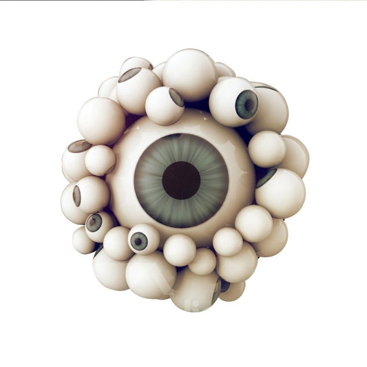 Pegatinas de escritorio con alfombrilla de ratón extraíbles con patrón de globo ocular 3D