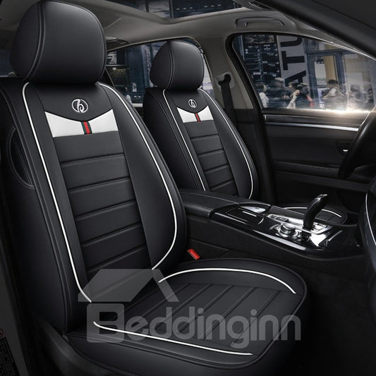 Full Coverage 5 Seater Universal Seat Cover Wear Resistant Leather Fabric Strong Elasticity And Non Deformation Airbag Compatible If You Can¡¯t Find Your Own Car Model Please Note Your Car Model When Placing An Order